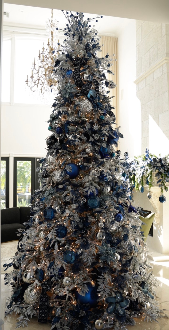 At full height, in a two-story foyer.